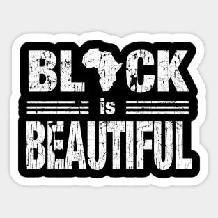 Black is Beautiful Africa Shape Sticker